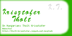 krisztofer tholt business card